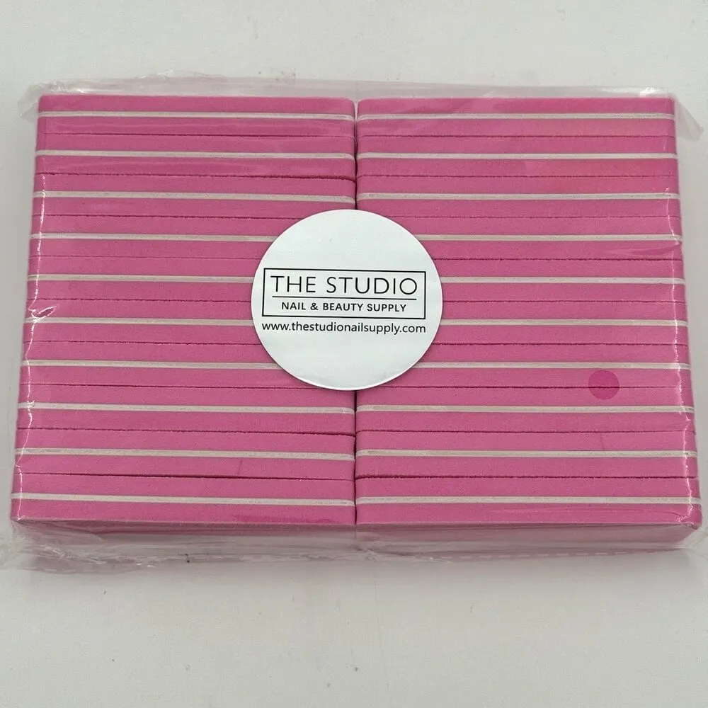 The Studio - Small File Buffer - 100/180 - Pink - 20 ct