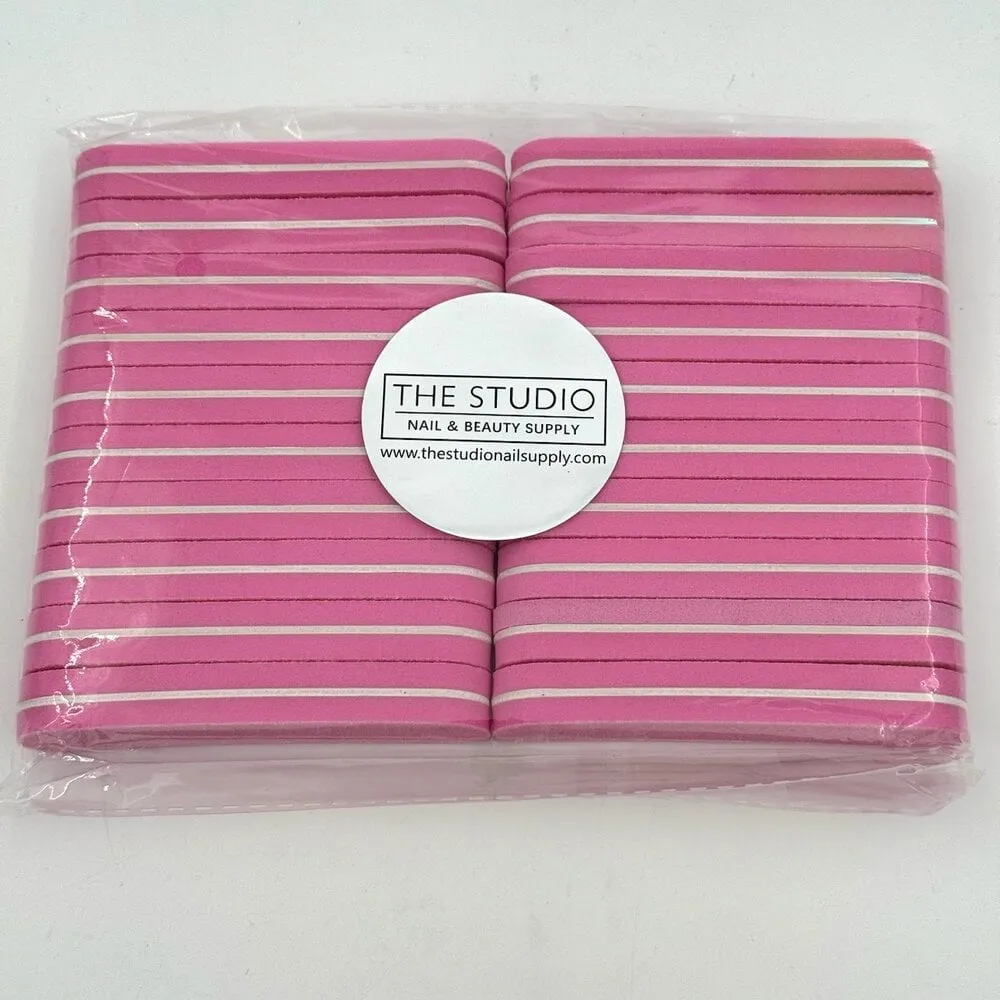 The Studio - Small Rectangle File Buffer - 100/180 - Pink - 20 ct
