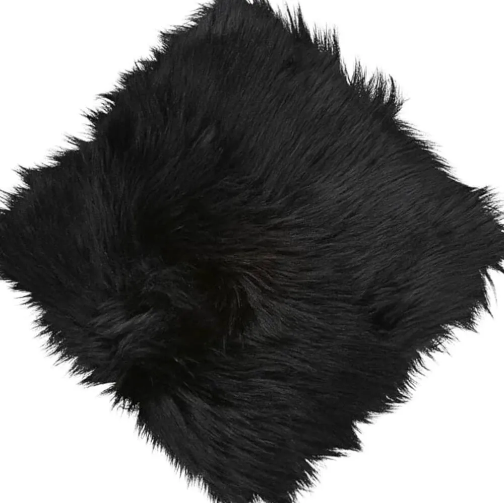 Display Photo Mat - Black Fluffy Square - 15x15