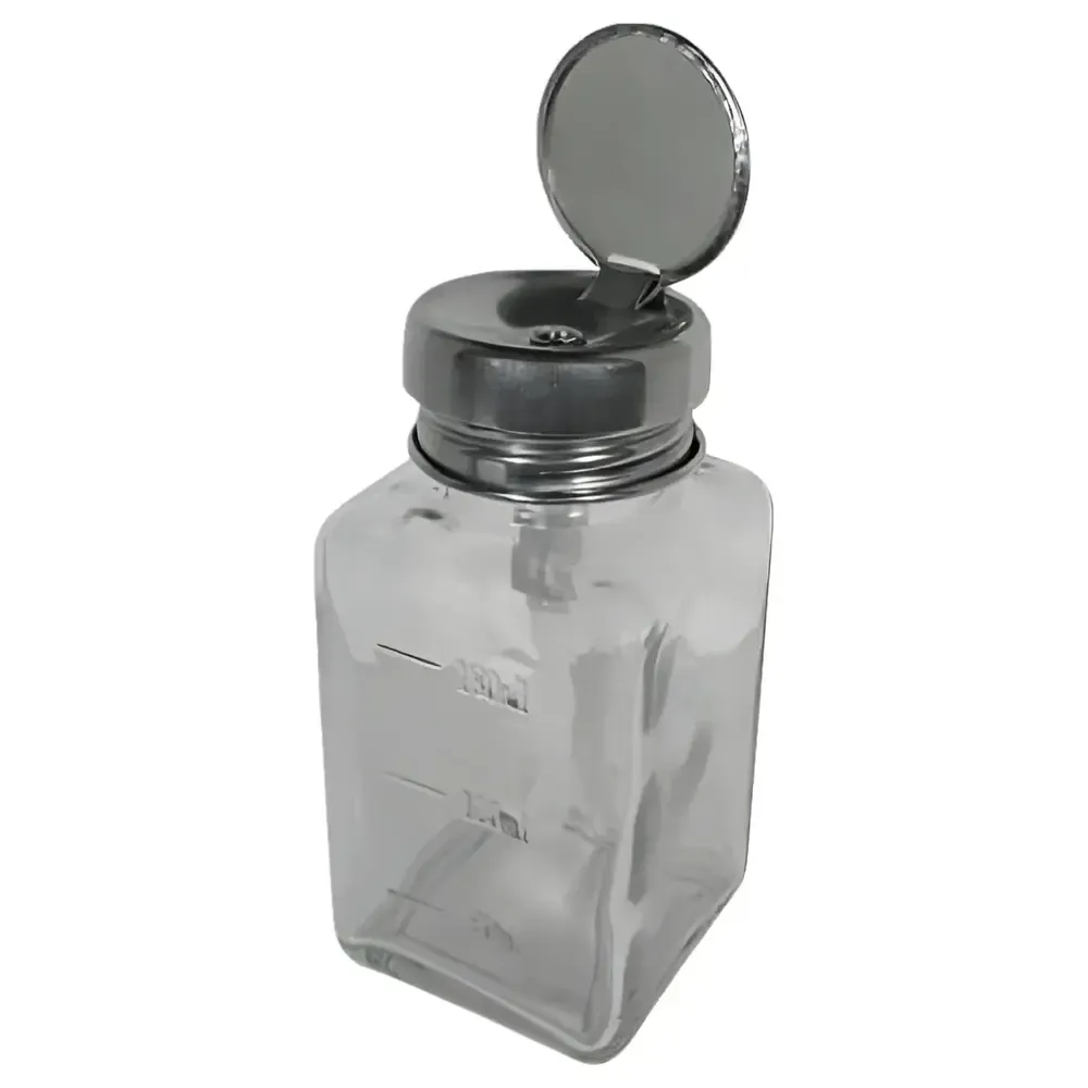 DL - Glass Pump Dispenser Bottle - 6 oz - DL-C334
