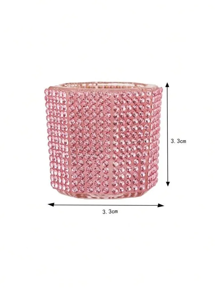 Rhinestone Dappen Dish - Pink