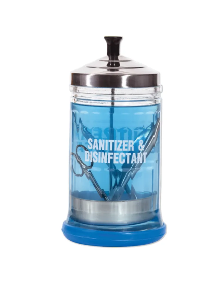 DL - Glass Manicure Jar - Sanitizer and Disinfectant - 21 oz - C552