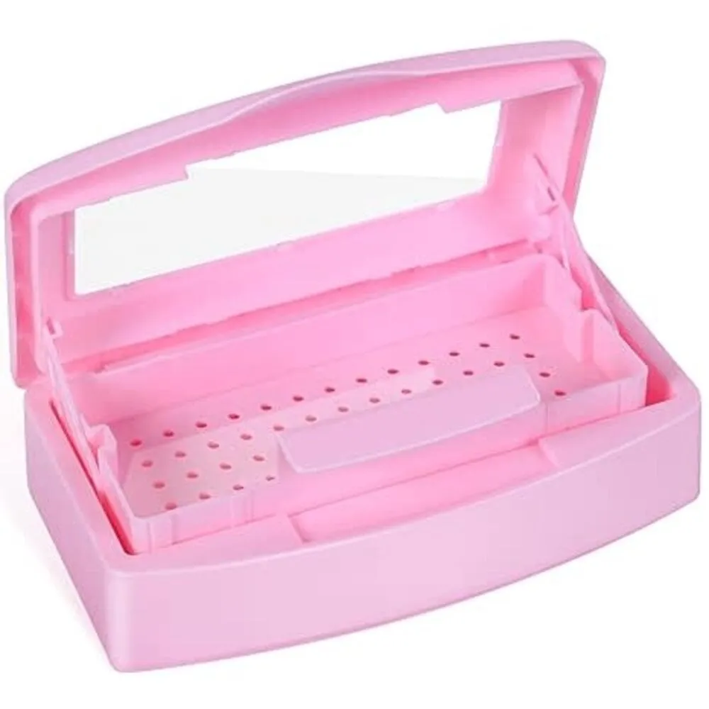 Beauty Implement Sterilizing Tray w/ Window - Pink