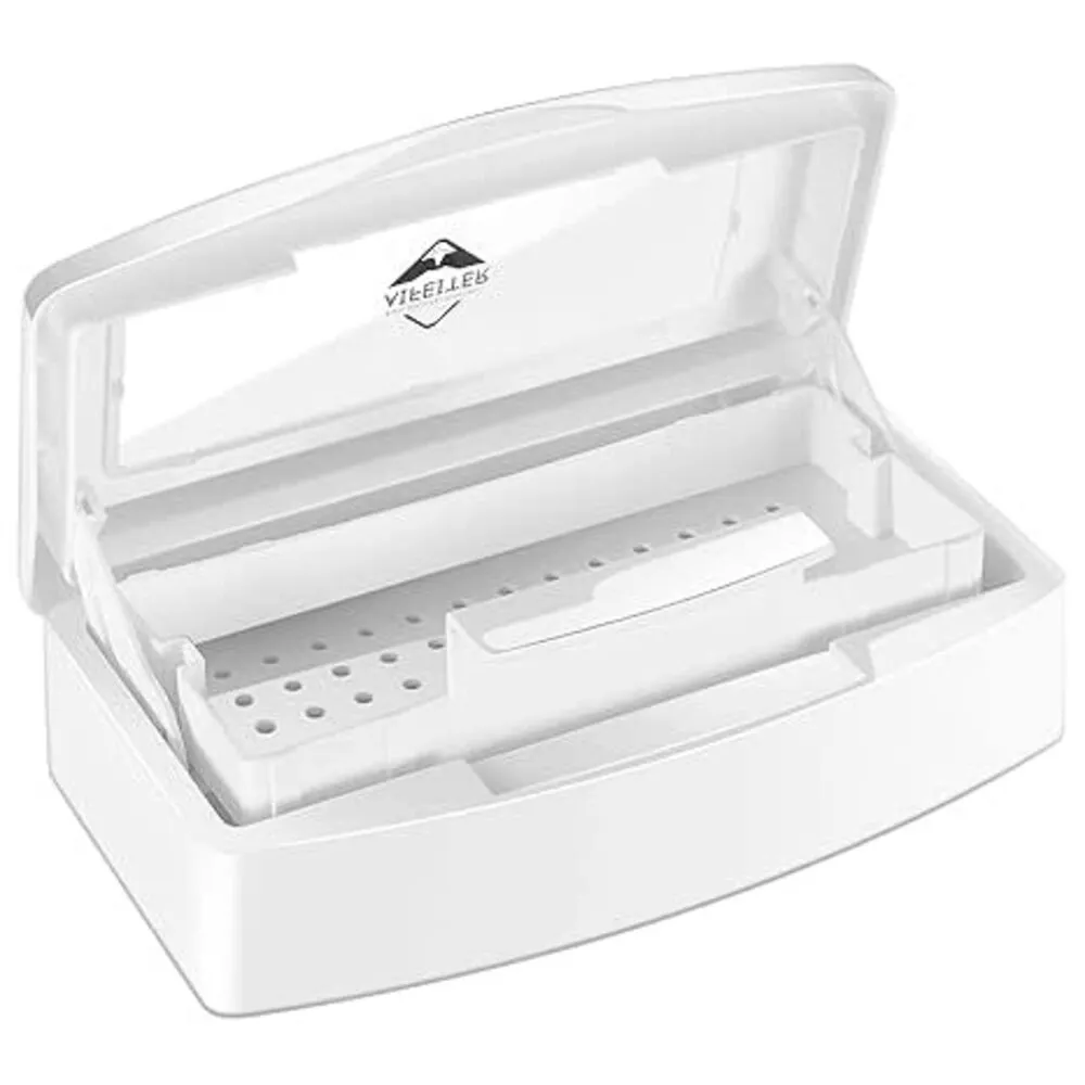 Beauty Implement Sterilizing Tray w/ Window - White