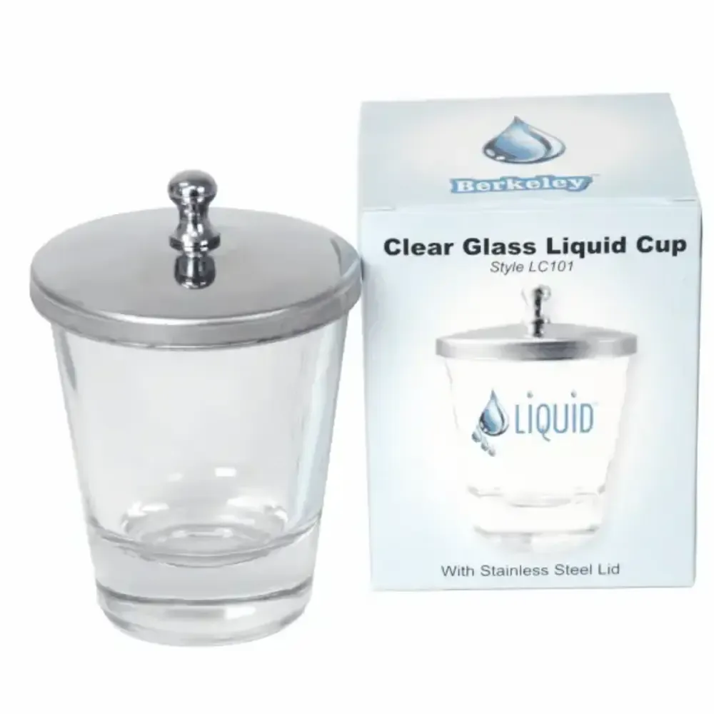Berkeley - Glass - Liquid Cup With Stainless Steel Lid - Clear - LC101