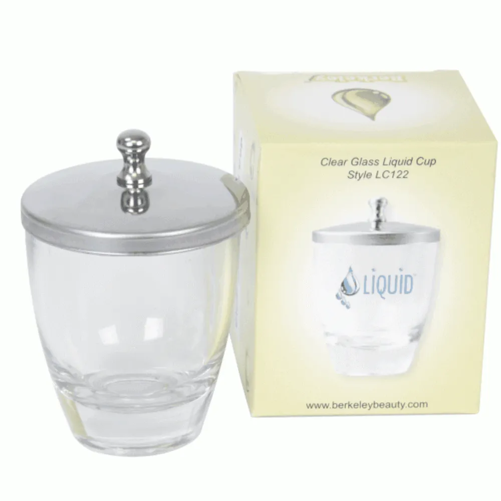 Berkeley - Glass - Liquid Cup With Stainless Steel Lid - Clear - LC122