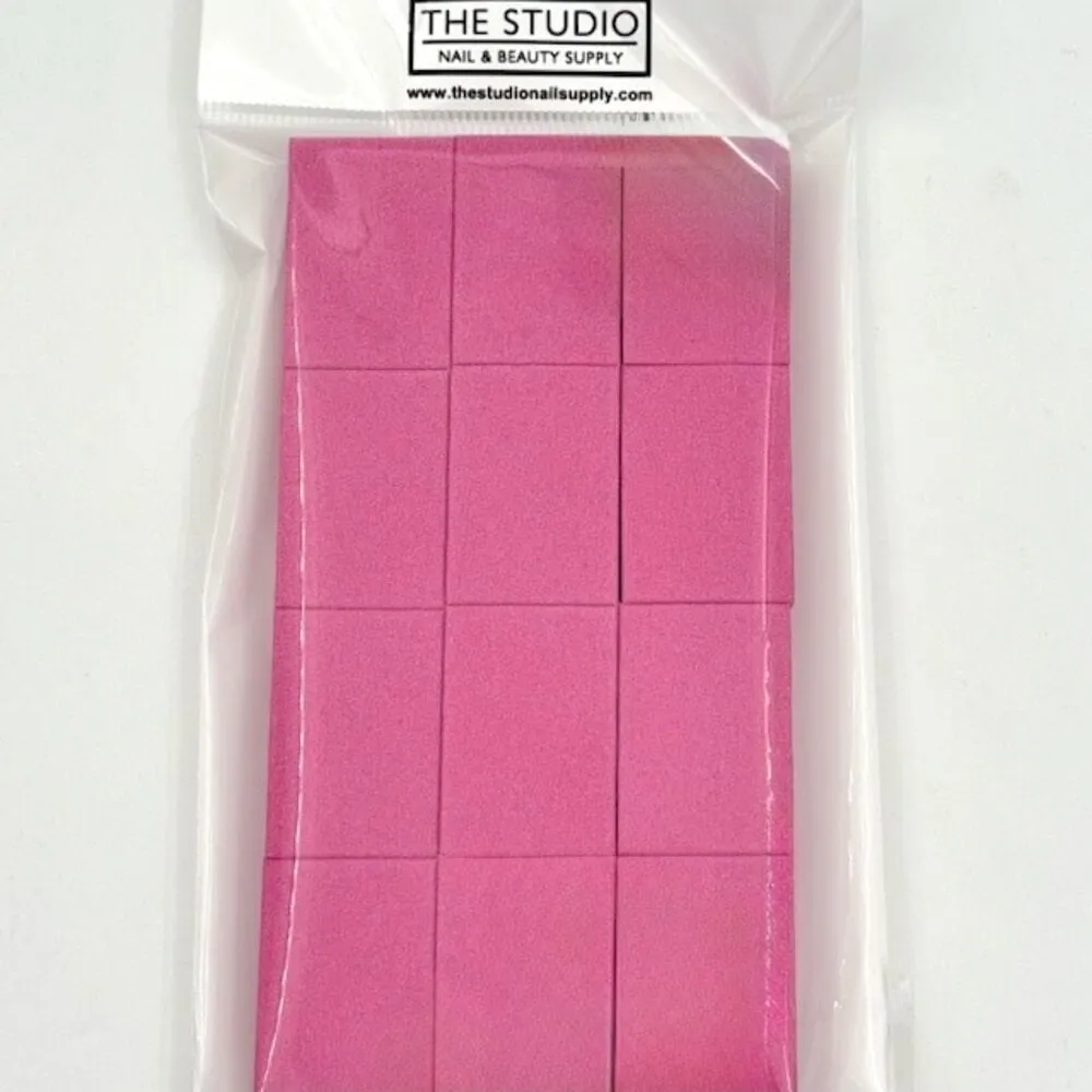 The Studio - Mini Buffers - 100/180 Grit - Pink - 12 CT