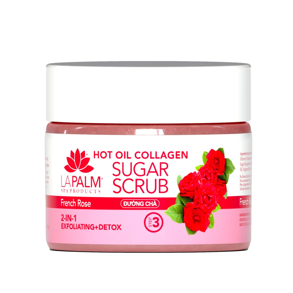 La Palm - Step 3 - Hot Oil Sugar Scrub - 12 oz - French Rose