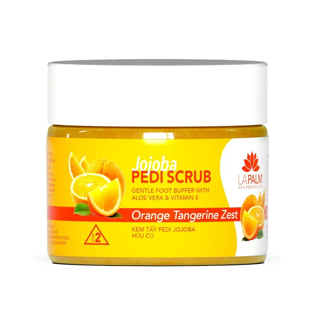 La Palm - Step 2 - Jojoba Pedi Scrub - 12 oz - Orange Tangerine Zest