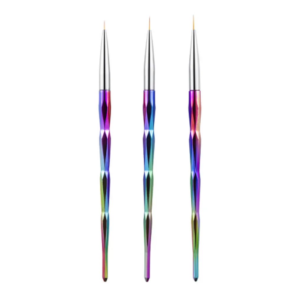 The Studio - Liner Brush - 3 PC - Rainbow Chrome