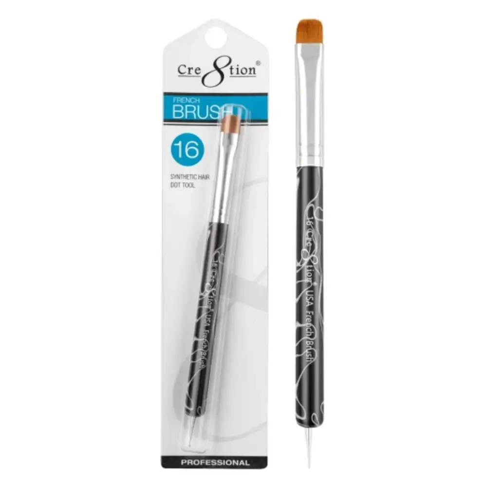 Cre8tion - French Brush w/ Dotting Tool - #16 Black - 12128 1.0