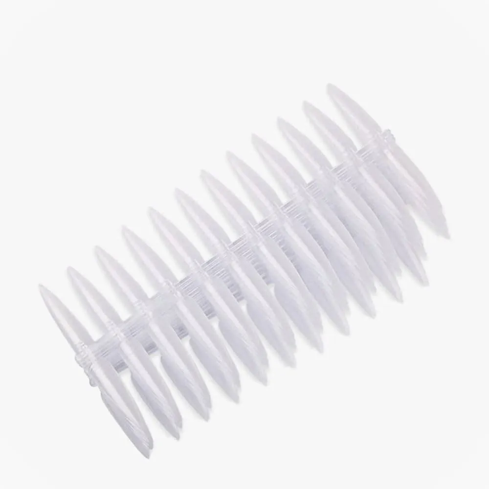 Tip Color Swatch - 24 Nail Sheet - Stiletto Clear - 10 Count