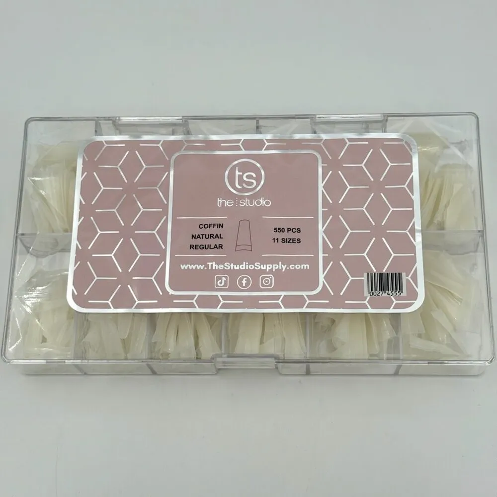 The Studio - Nail Tip Box - Coffin Natural - Regular
