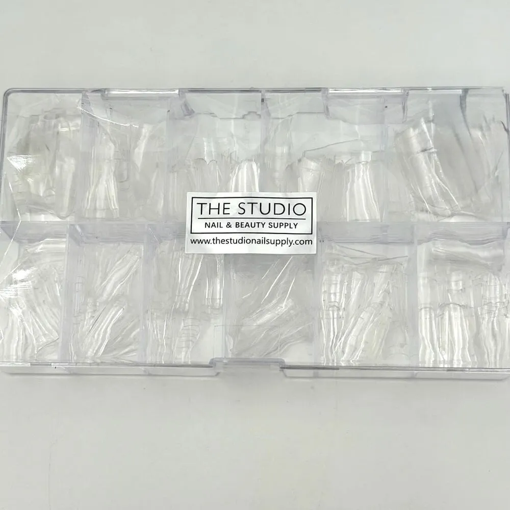 The Studio - Nail Tip Box - Coffin Clear - Long