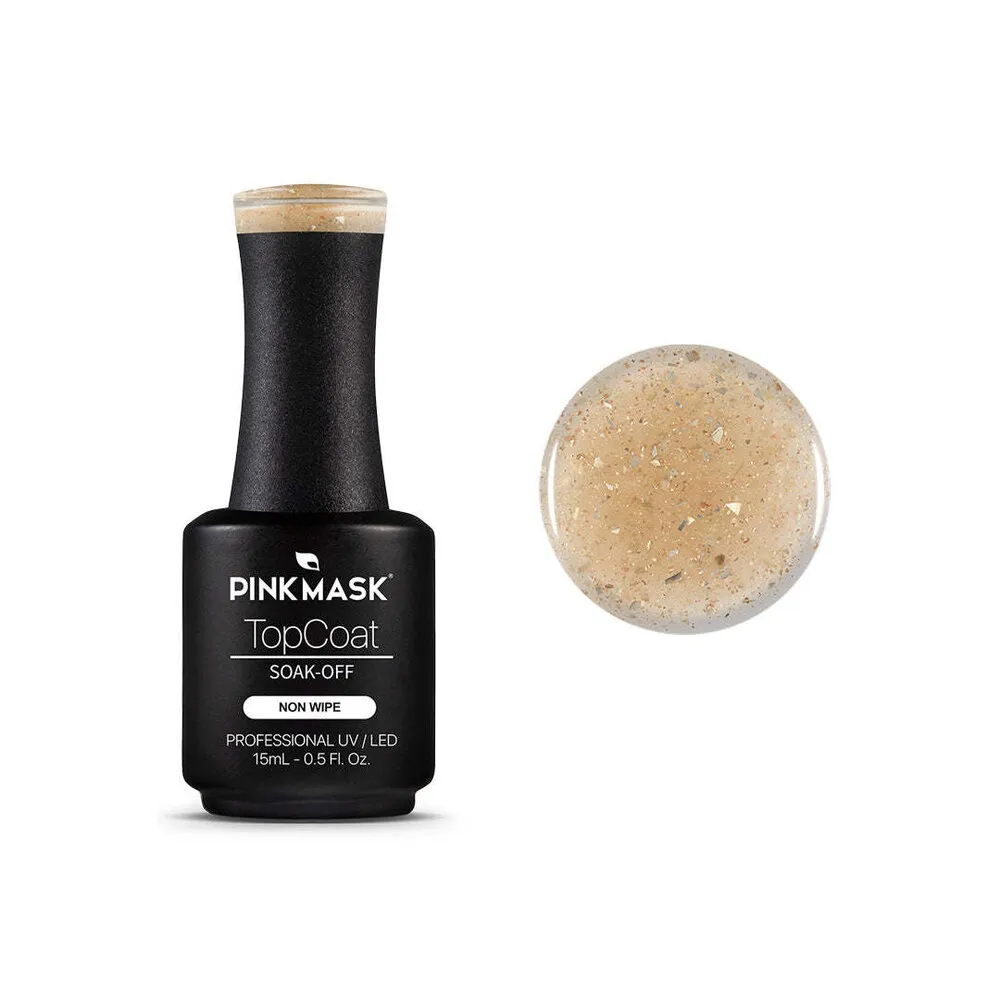Pink Mask - Gel Top Coat 040 - Gold Diamond Matte #2