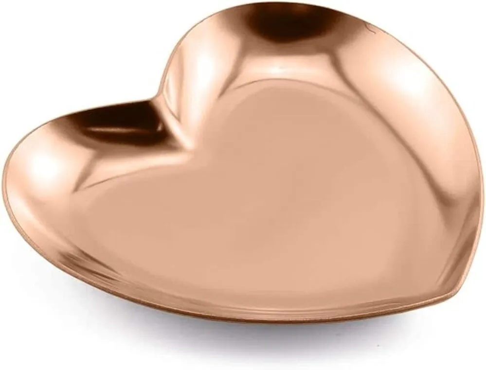 The Studio - Heavy Heart Tray - Rose Gold
