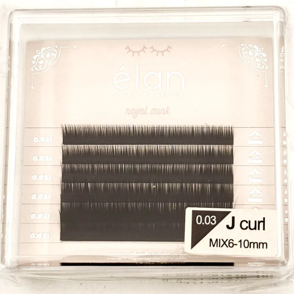 Elan - Lash - Bottom Lashes Mini Tray - 0.03 - J Curl - Mix 6-10mm