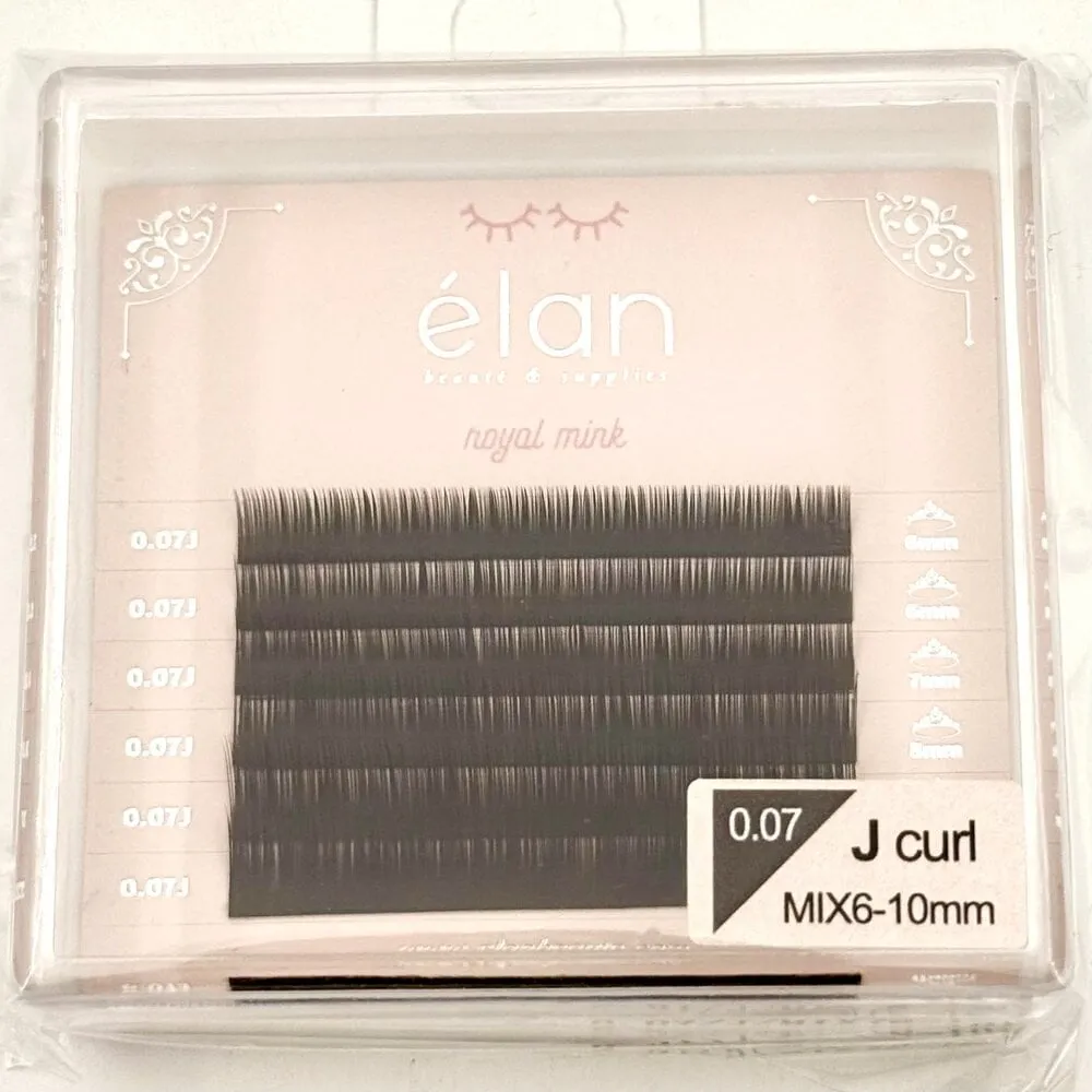 Elan - Lash - Bottom Lashes Mini Tray - 0.07 - J Curl - Mix 6-10mm
