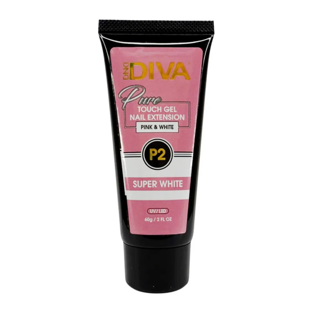 DND DIVA - Pure Touch Gel - P2 Super White - 2 fl. oz
