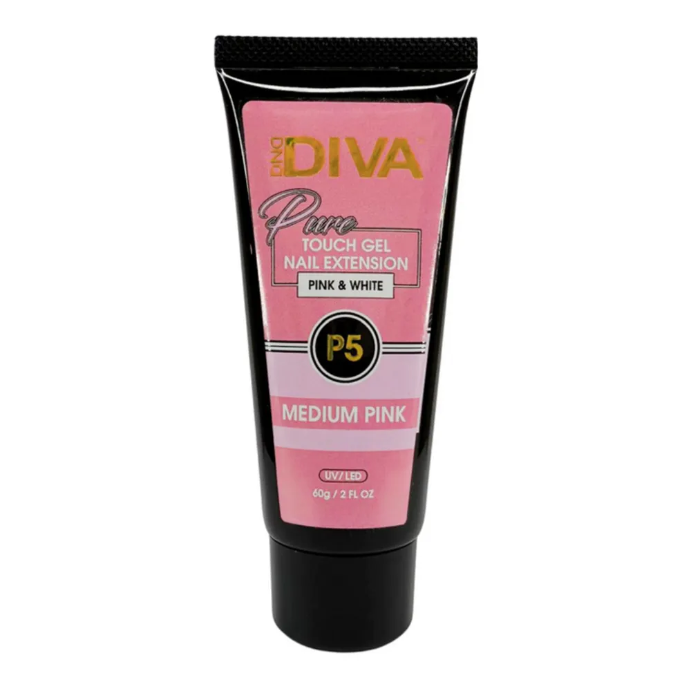 DND DIVA - Pure Touch Gel - P5 Medium Pink - 2 fl. oz