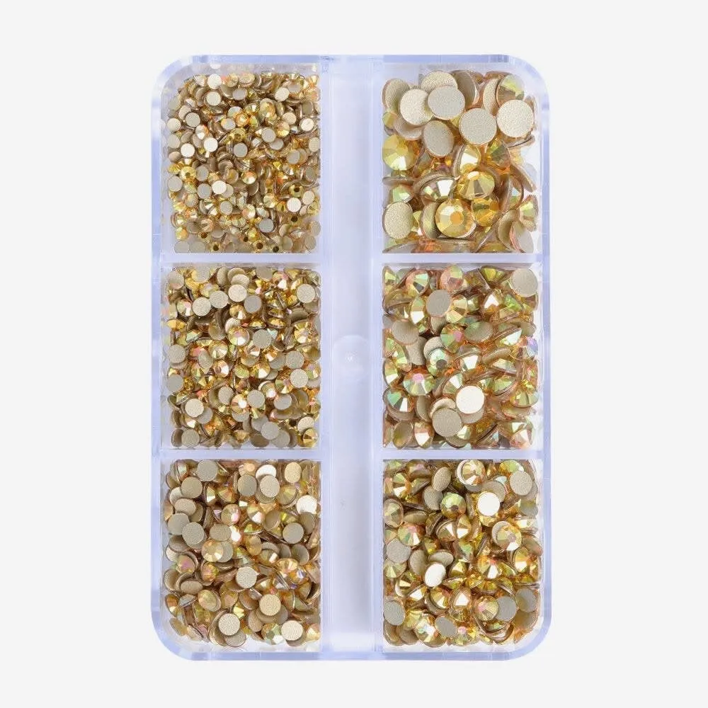 The Studio - Art Pack #386 - Assorted Gold Rhinestone - 6 pcs
