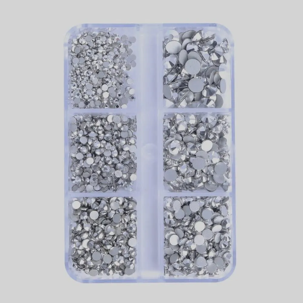 The Studio - Art Pack #355 - Assorted Clear Rhinestone - 6 pcs