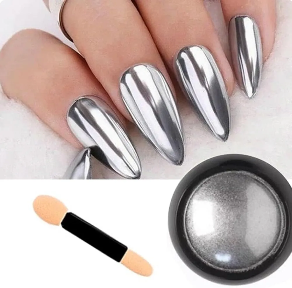 Chrome Nail Art Powder - Silver
