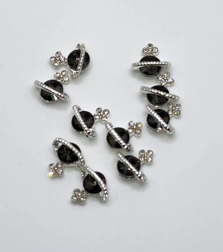 The Studio - Art Pack #479 - Planet Charms - Black - 10 pc