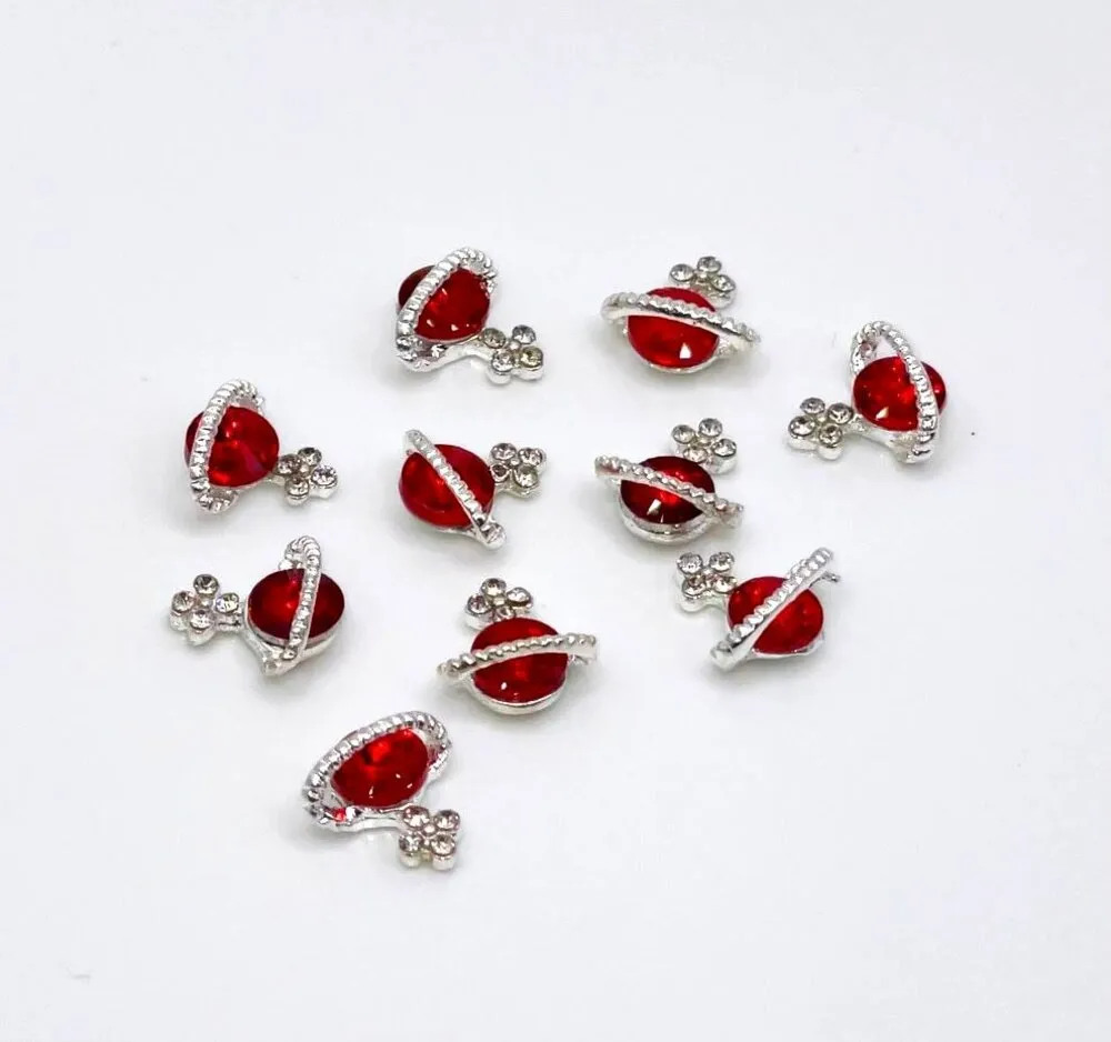 The Studio - Art Pack #480 - Planet Charms - Red - 10 pc