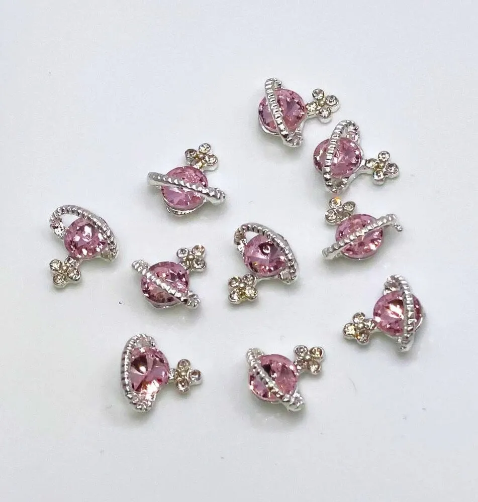 The Studio - Art Pack #482 - Planet Charms - Pink - 10 pc