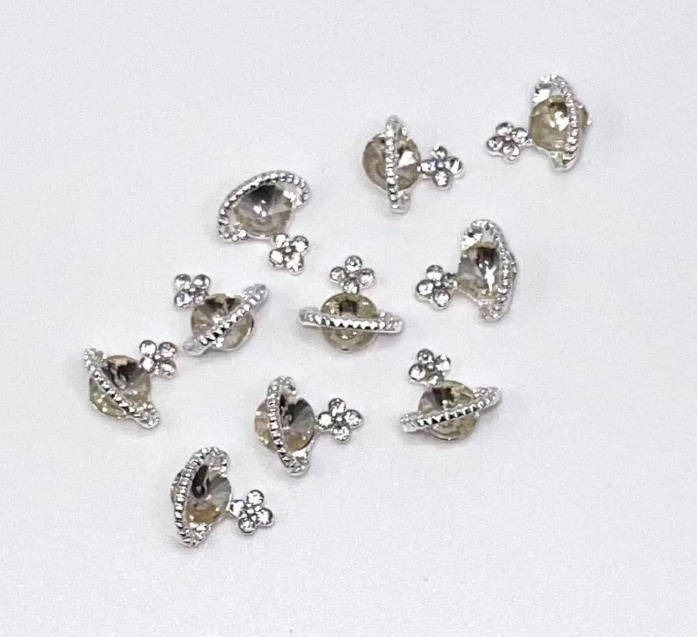 The Studio - Art Pack #481 - Planet Charms - Clear - 10 pc