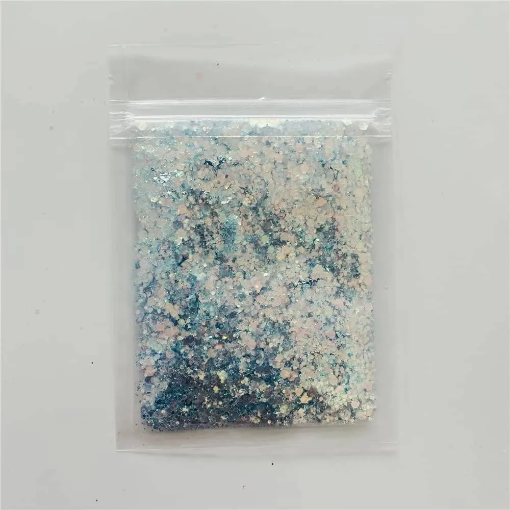Beauty Nails - Nail Ornament Glitter - Silver Iridescent