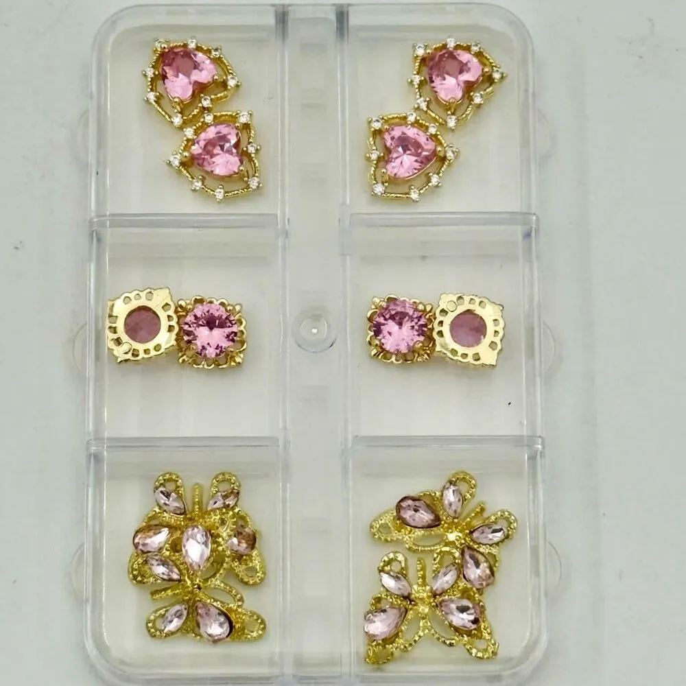 The Studio - Art Pack #525 - Assorted Nail Art Charms - 12 pcs