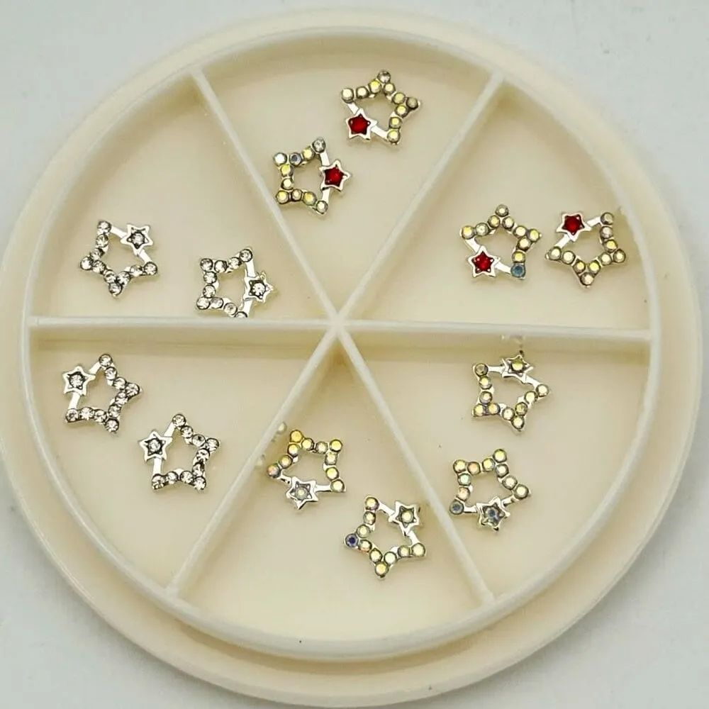 The Studio - Art Pack #516 - Star Rhinestone Charms - 12 styles