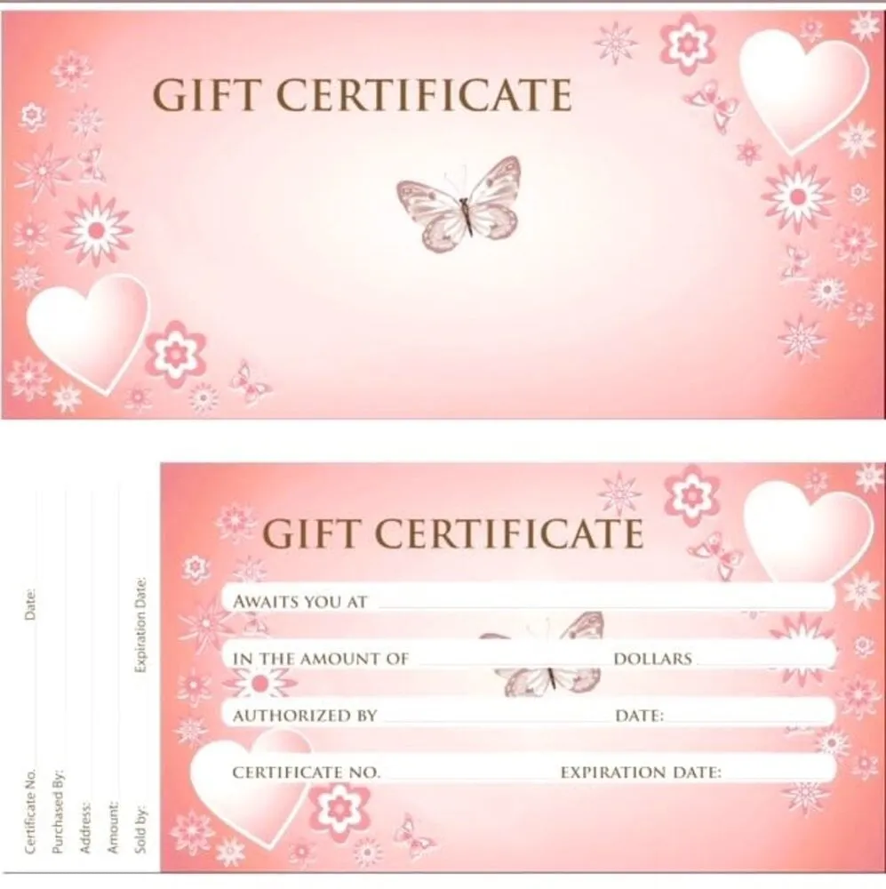 Gift Certificate Booklet - 50 pgs - GC08