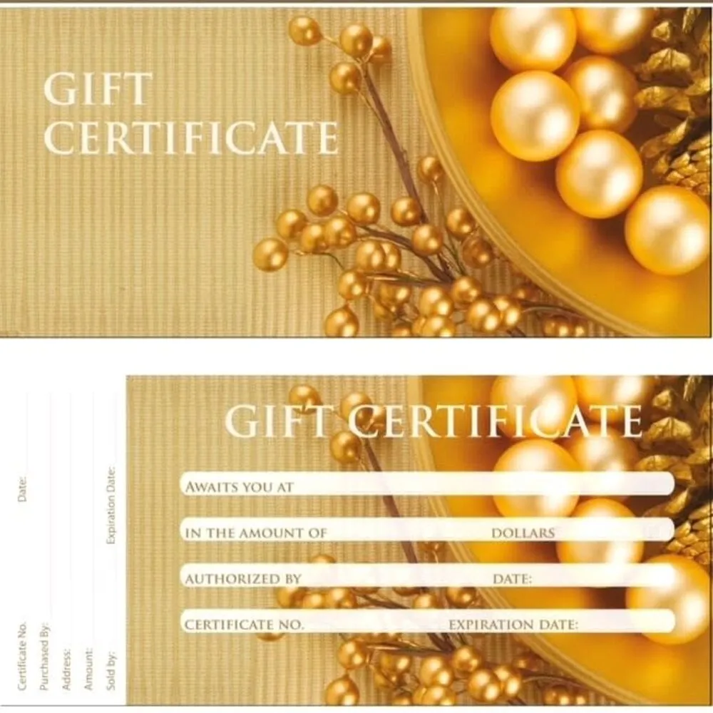 Gift Certificate Booklet - 50 pgs - GC106