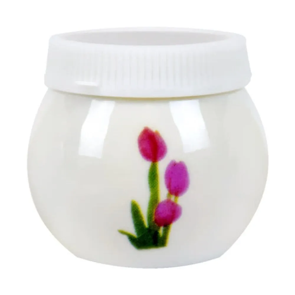 Berkeley - Porcelain Jar w/ Lid - White Tulip - LC201-TU