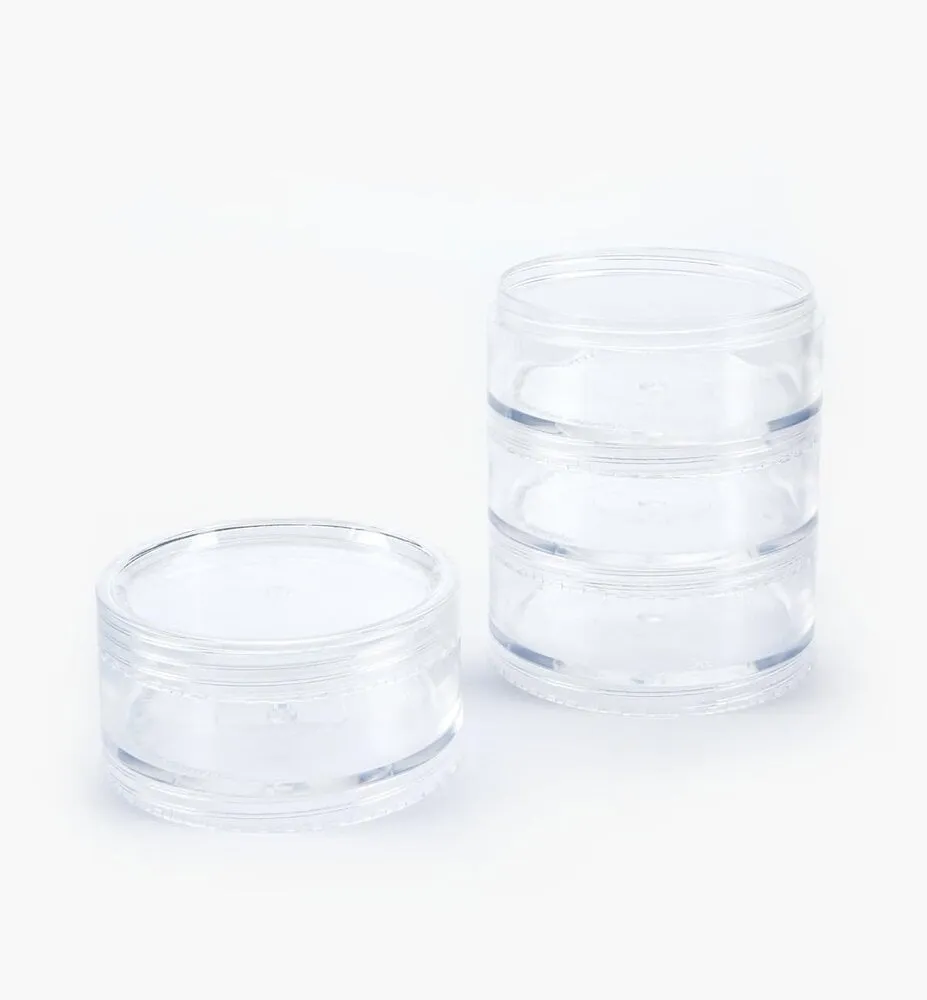 Tolco - Stackable Jars Clear - 3 Ct