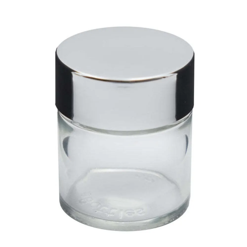 Glass Jar W/ Silver Lid - 3.3 oz