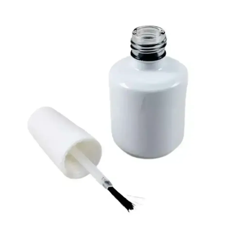 Empty Nail Polish Bottle - White - 0.5 fl oz