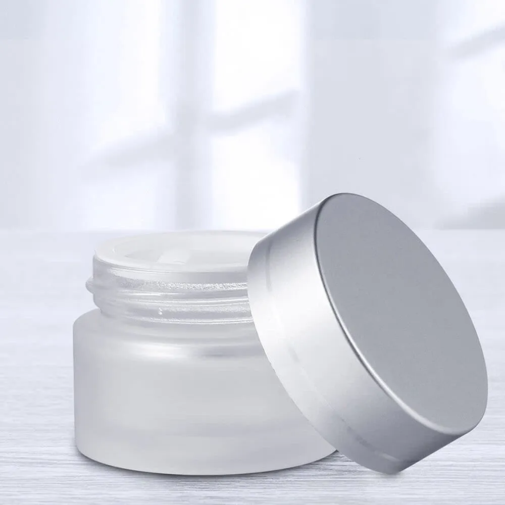 Glass Jar W/ Silver Lid - 1.3 oz