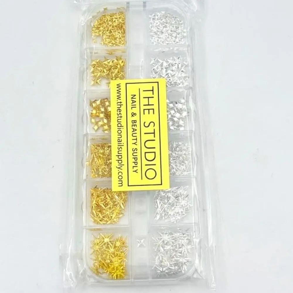 The Studio - Art Pack #612 - Assorted Silver, Gold Star Charms - 12 styles