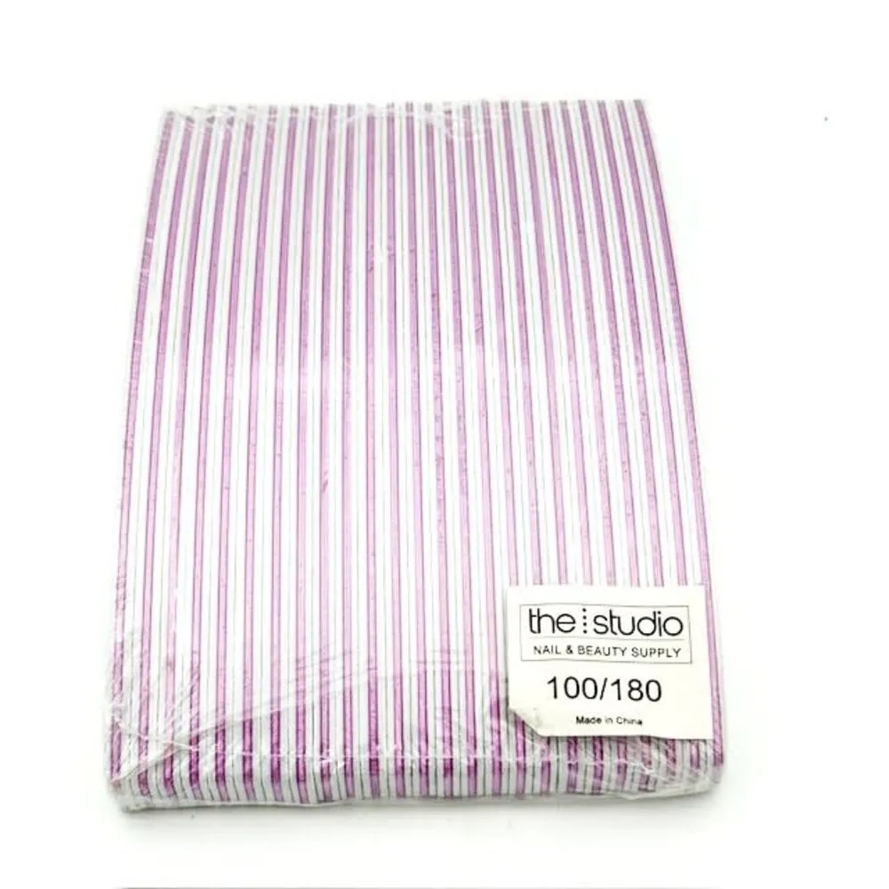 The Studio - Files - Oval - 100/180 - Zebra/ Pink - 25 Count
