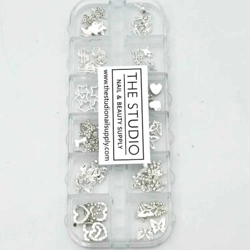 The Studio - Art Pack #624 - Butterfly, Star, Heart - Silver