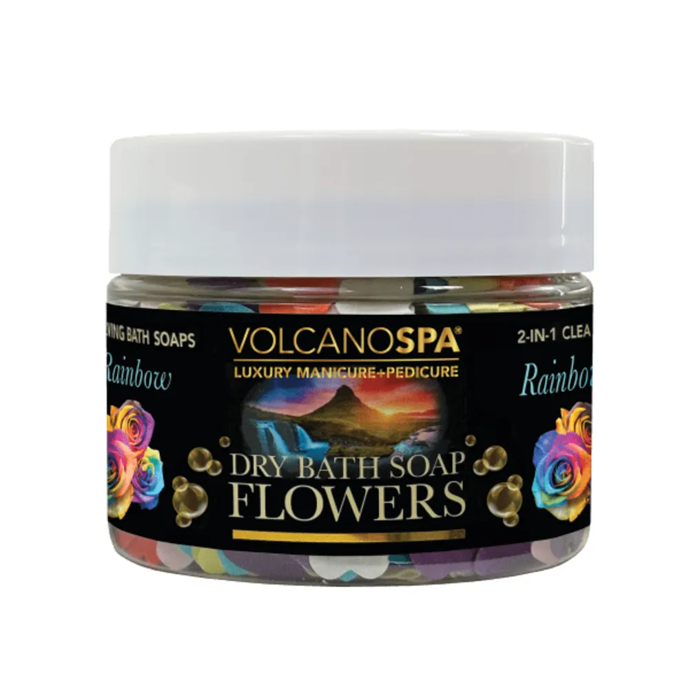 Volcano Spa - Dry Bath Soap Flowers - 12 oz - Rainbow