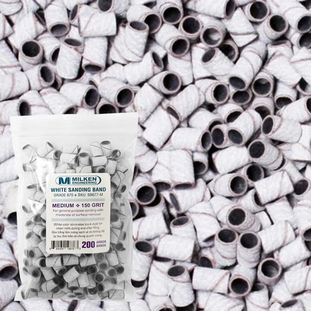 Milken - White Sanding Bands - 200 count - Medium - 150 Grit