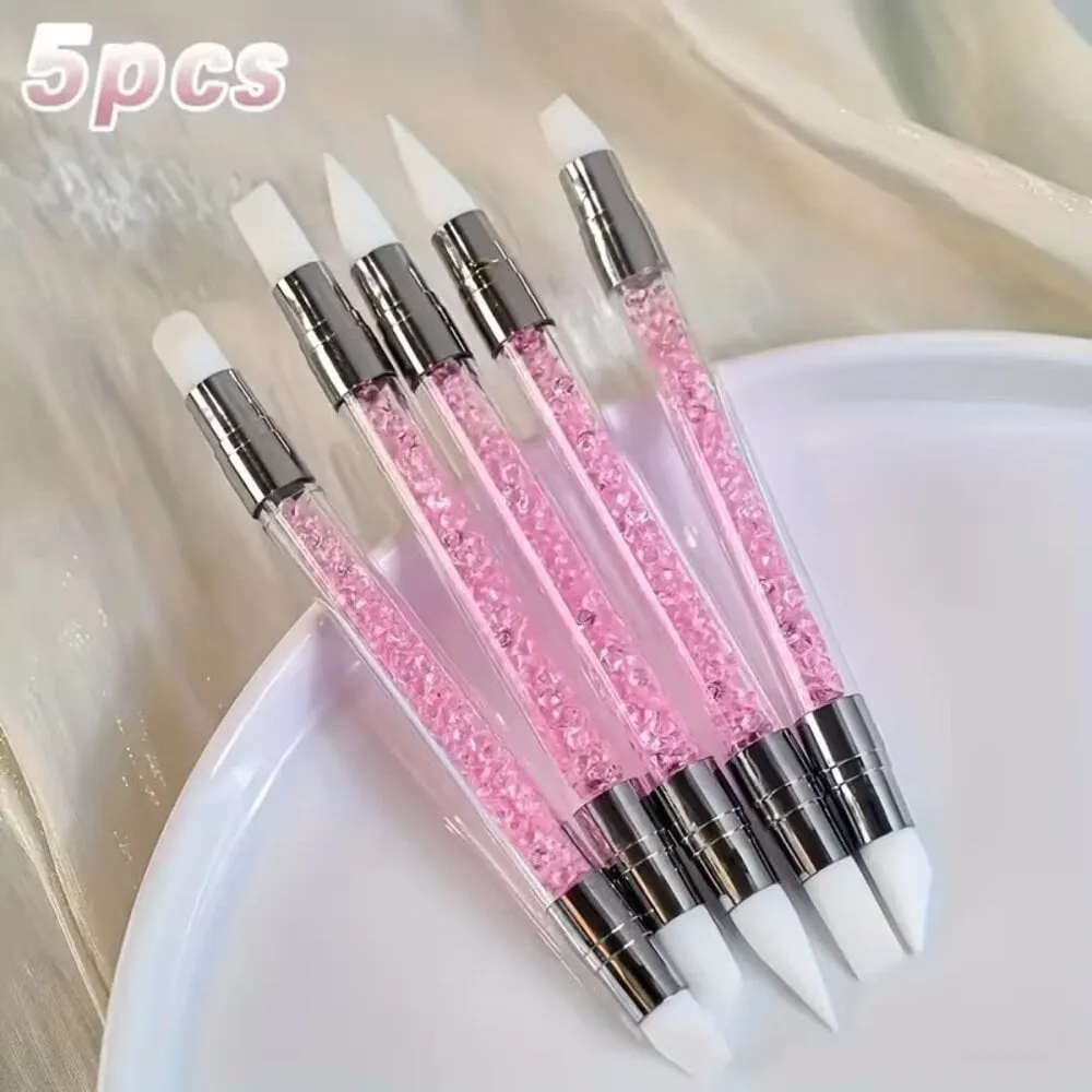 The Studio - Silicone Pen - 2 Sided - Pink/White - 5 pcs