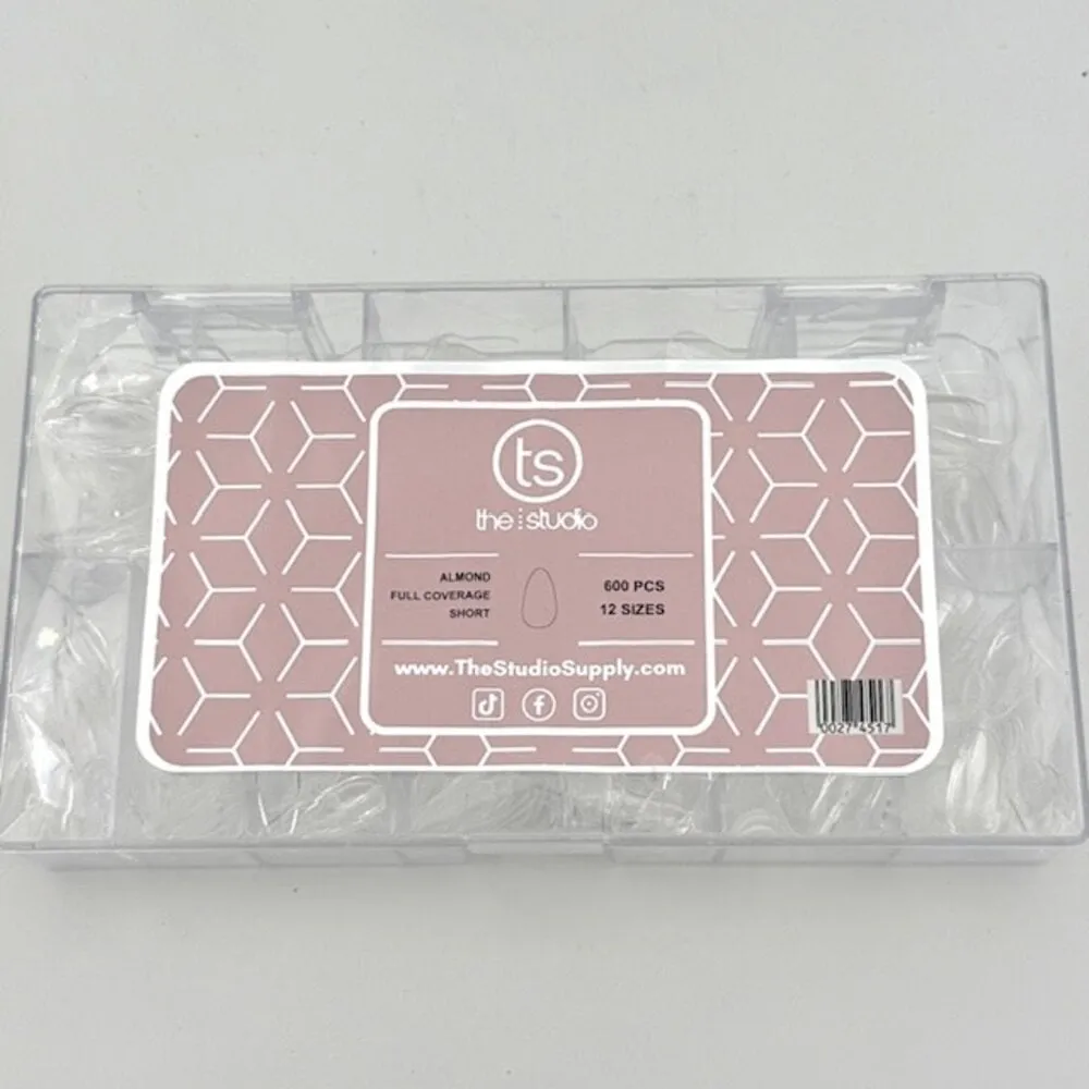 The Studio - Tip Box - Full Cover - Almond Clear - Short