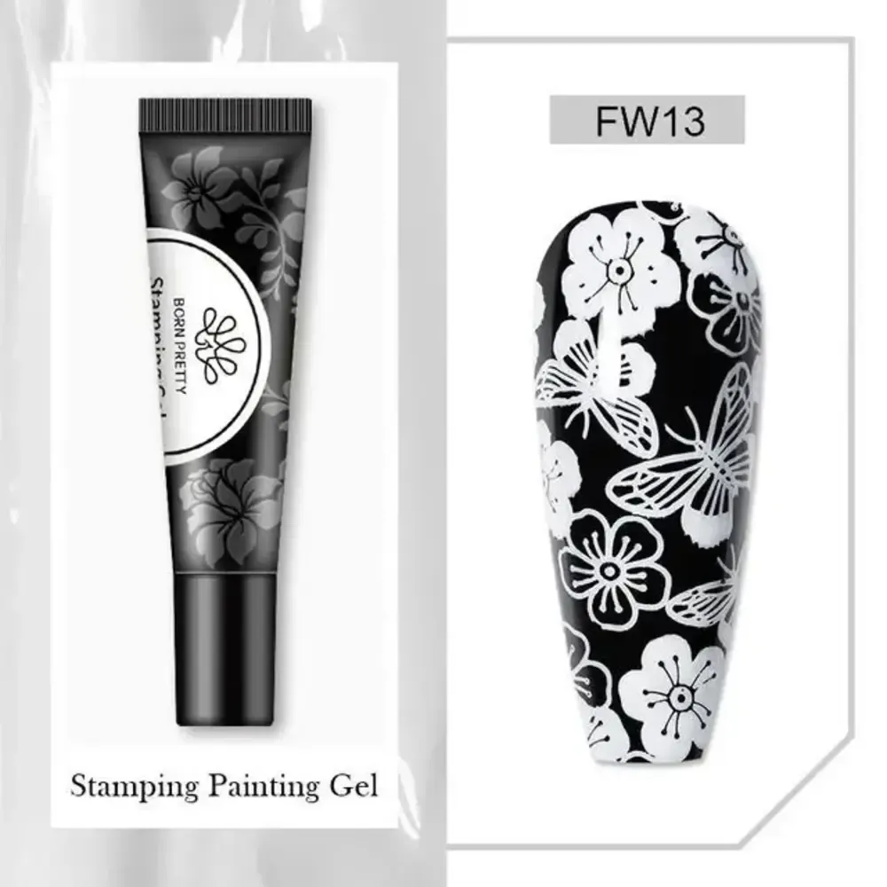 Born Pretty - Stamping Gel Polish - 13 - White