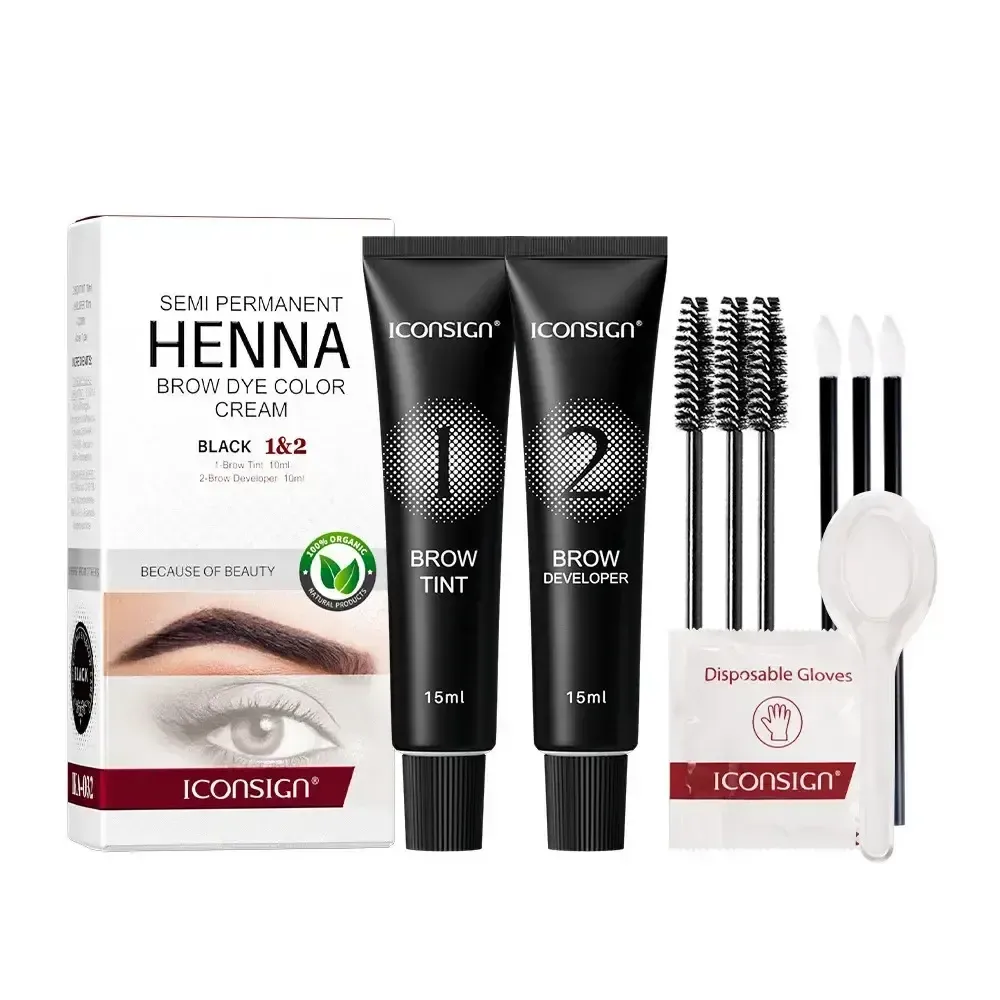 Iconsign - Henna Brow Dye Tint and Developer - Black